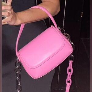 House of Want We Are Chic Vegan Leather Crossbody Bag in Taffy Pink